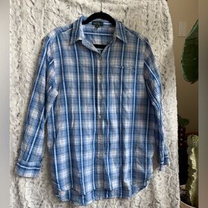 LRL Lauren Ralph Lauren Plaid Oversized Shirt